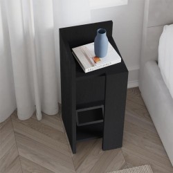 Κομοδίνο Elos  αριστερό χρώμα black wood 25x27x60εκ.