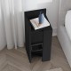 Κομοδίνο Elos αριστερό χρώμα black wood 25x27x60εκ. Κομοδίνο Elos αριστερό χρώμα black wood 25x27x60εκ.