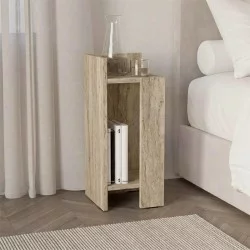 Κομοδίνο Elos  αριστερό χρώμα travertine 25x27x60εκ.