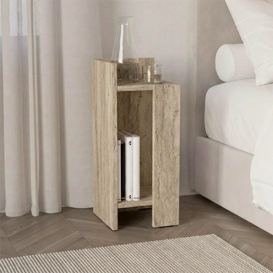 Κομοδίνο Elos  αριστερό χρώμα travertine 25x27x60εκ.