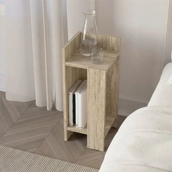 Κομοδίνο Elos  αριστερό χρώμα travertine 25x27x60εκ.