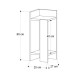Κομοδίνο Elos  αριστερό χρώμα travertine 25x27x60εκ.