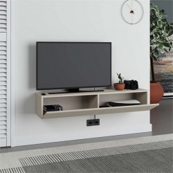 Έπιπλο τηλεόρασης επιτοίχιο Francy  χρώμα sandstone 135x31,7x25εκ.