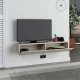 Έπιπλο τηλεόρασης επιτοίχιο Francy  χρώμα sandstone 135x31,7x25εκ.