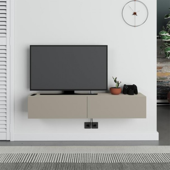 Έπιπλο τηλεόρασης επιτοίχιο Francy χρώμα sandstone 135x31,7x25εκ. Έπιπλο τηλεόρασης επιτοίχιο Francy χρώμα sandstone 135x31,7x25εκ.