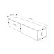 Έπιπλο τηλεόρασης επιτοίχιο Francy χρώμα sandstone 135x31,7x25εκ. Έπιπλο τηλεόρασης επιτοίχιο Francy χρώμα sandstone 135x31,7x25εκ.