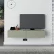Έπιπλο τηλεόρασης επιτοίχιο Francy  χρώμα ash green 135x31,7x25εκ.