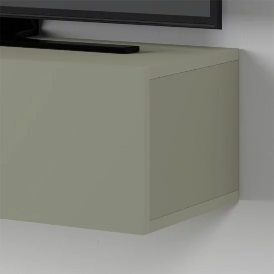 Έπιπλο τηλεόρασης επιτοίχιο Francy  χρώμα ash green 135x31,7x25εκ.