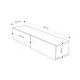 Έπιπλο τηλεόρασης επιτοίχιο Francy  χρώμα ash green 135x31,7x25εκ.
