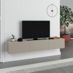 Έπιπλο τηλεόρασης επιτοίχιο Francy  χρώμα sandstone 180x30x30εκ.