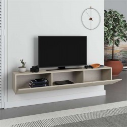 Έπιπλο τηλεόρασης επιτοίχιο Francy  χρώμα sandstone 180x30x30εκ.