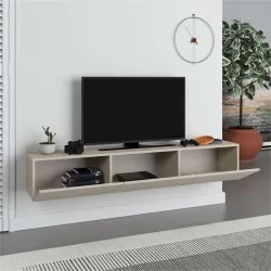 Έπιπλο τηλεόρασης επιτοίχιο Francy  χρώμα sandstone 180x30x30εκ.