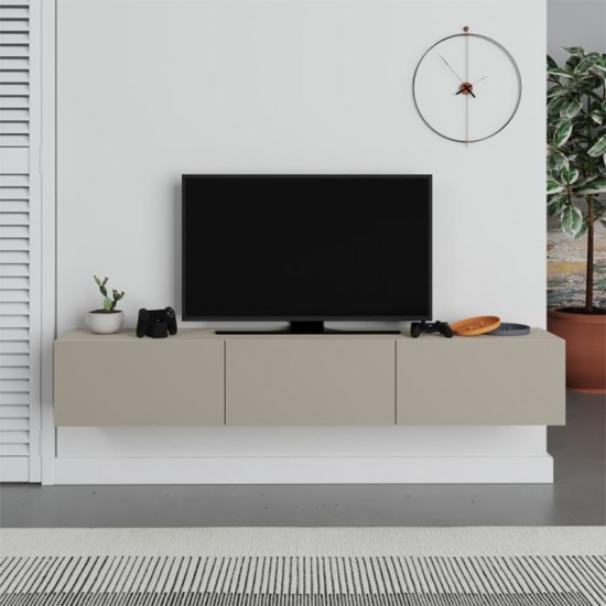 Έπιπλο τηλεόρασης επιτοίχιο Francy χρώμα sandstone 180x30x30εκ. Έπιπλο τηλεόρασης επιτοίχιο Francy χρώμα sandstone 180x30x30εκ.