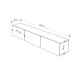 Έπιπλο τηλεόρασης επιτοίχιο Francy χρώμα sandstone 180x30x30εκ. Έπιπλο τηλεόρασης επιτοίχιο Francy χρώμα sandstone 180x30x30εκ.