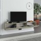 Έπιπλο τηλεόρασης επιτοίχιο Francy χρώμα ash green 180x30x30εκ. Έπιπλο τηλεόρασης επιτοίχιο Francy χρώμα ash green 180x30x30εκ.