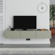 Έπιπλο τηλεόρασης επιτοίχιο Francy χρώμα ash green 180x30x30εκ. Έπιπλο τηλεόρασης επιτοίχιο Francy χρώμα ash green 180x30x30εκ.