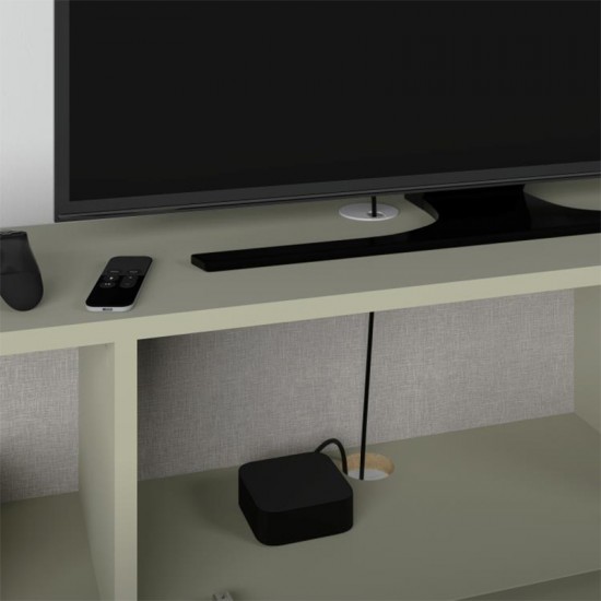 Έπιπλο τηλεόρασης επιτοίχιο Francy χρώμα ash green 180x30x30εκ. Έπιπλο τηλεόρασης επιτοίχιο Francy χρώμα ash green 180x30x30εκ.