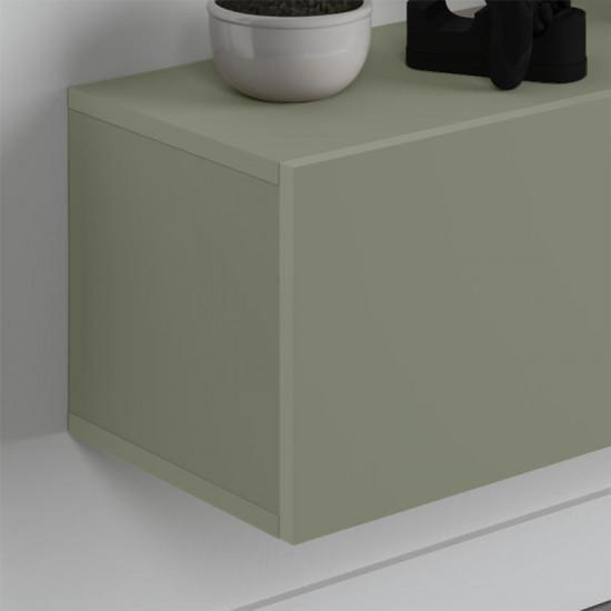 Έπιπλο τηλεόρασης επιτοίχιο Francy χρώμα ash green 180x30x30εκ. Έπιπλο τηλεόρασης επιτοίχιο Francy χρώμα ash green 180x30x30εκ.