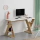 Γραφείο εργασίας Papillon  χρώμα sapphire oak - λευκό 137x60x75εκ