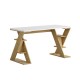 Γραφείο εργασίας Papillon χρώμα sapphire oak - λευκό 137x60x75εκ Γραφείο εργασίας Papillon χρώμα sapphire oak - λευκό 137x60x75εκ