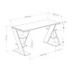 Γραφείο εργασίας Papillon  χρώμα sapphire oak - λευκό 137x60x75εκ