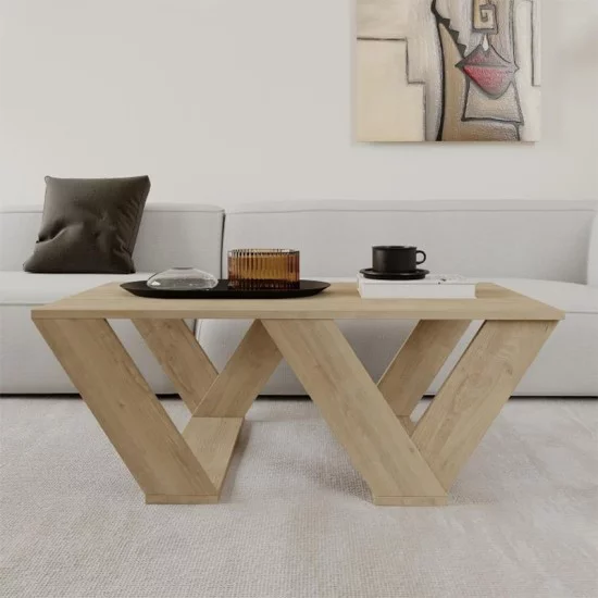 Τραπεζάκι σαλονιού Pipra  χρώμα sapphire oak 110x60x40εκ.