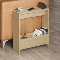 Τραπεζάκι βοηθητικό Simpi  χρώμα sapphire oak 55x20x60εκ.