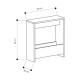 Τραπεζάκι βοηθητικό Simpi  χρώμα sapphire oak 55x20x60εκ.