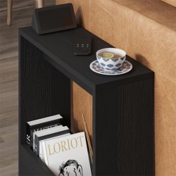 Τραπεζάκι βοηθητικό Simpi  χρώμα black wood 55x20x60εκ.