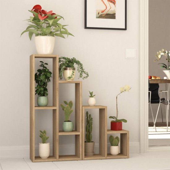 Ραφιέρα - Ανθοστήλη Sule  χρώμα sapphire oak 84x20x89εκ.