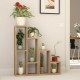 Ραφιέρα - Ανθοστήλη Sule  χρώμα sapphire oak 84x20x89εκ.
