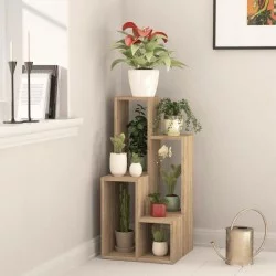 Ραφιέρα - Ανθοστήλη Sule  χρώμα sapphire oak 84x20x89εκ.