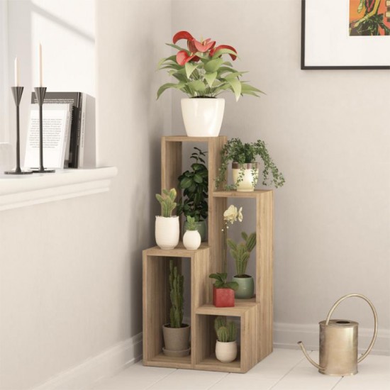 Ραφιέρα - Ανθοστήλη Sule  χρώμα sapphire oak 84x20x89εκ.