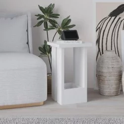 Τραπεζάκι βοηθητικό Tasos  χρώμα λευκό 30x30x50,3εκ.
