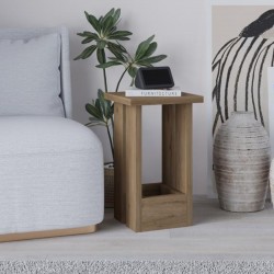 Τραπεζάκι βοηθητικό Tasos  χρώμα sepet oak 30x30x50,3εκ.