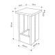 Τραπεζάκι βοηθητικό Tasos  χρώμα sepet oak 30x30x50,3εκ.