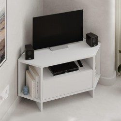Έπιπλο τηλεόρασης γωνιακό Viva  χρώμα λευκό 95,7x35,4x45εκ.