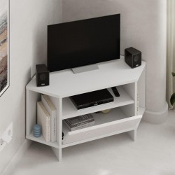 Έπιπλο τηλεόρασης γωνιακό Viva  χρώμα λευκό 95,7x35,4x45εκ.