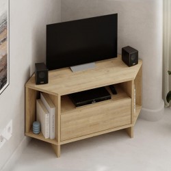 Έπιπλο τηλεόρασης γωνιακό Viva  χρώμα sapphire oak 95,7x35,4x45εκ.