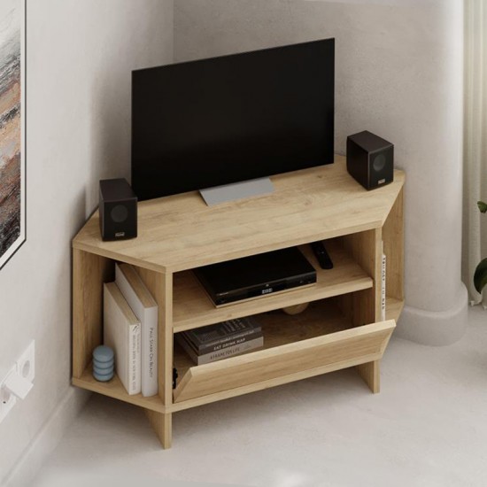 Έπιπλο τηλεόρασης γωνιακό Viva χρώμα sapphire oak 95,7x35,4x45εκ. Έπιπλο τηλεόρασης γωνιακό Viva χρώμα sapphire oak 95,7x35,4x45εκ.