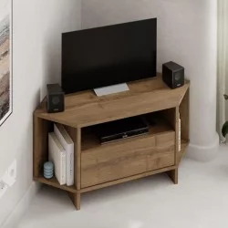 Έπιπλο τηλεόρασης γωνιακό Viva  χρώμα ανοιχτό καρυδί 95,7x35,4x45εκ.