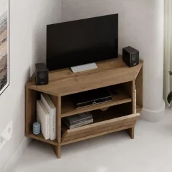 Έπιπλο τηλεόρασης γωνιακό Viva  χρώμα ανοιχτό καρυδί 95,7x35,4x45εκ.