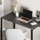 Γραφείο εργασίας Inna  χρώμα γκρι ρετρό - silky black 100x60x75εκ.