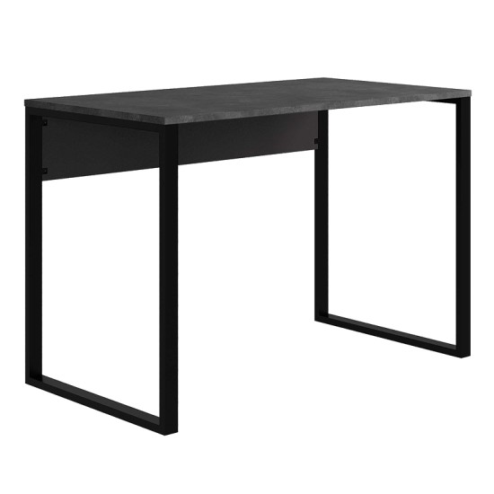 Γραφείο εργασίας Inna  χρώμα γκρι ρετρό - silky black 100x60x75εκ.