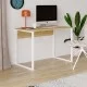 Γραφείο εργασίας Inna  χρώμα sapphire oak - λευκό 100x60x75εκ.