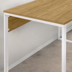 Γραφείο εργασίας Inna  χρώμα sapphire oak - λευκό 100x60x75εκ.