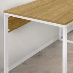 Γραφείο εργασίας Inna  χρώμα sapphire oak - λευκό 100x60x75εκ.