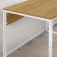 Γραφείο εργασίας Inna  χρώμα sapphire oak - λευκό 100x60x75εκ.