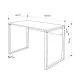 Γραφείο εργασίας Inna  χρώμα sapphire oak - λευκό 100x60x75εκ.