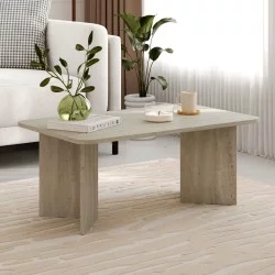 Τραπεζάκι σαλονιού Sam  χρώμα neo travertine 100x60x41,8εκ.